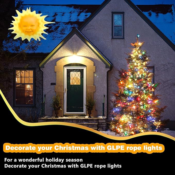 33Ft LED Rope Lights Outdoor Plug in, 16 Color Changing String Lights Indoor with Remote, 8 Modes Waterproof Fairy Lights for Outside Garden Patio Party Wedding Christmas Decoration