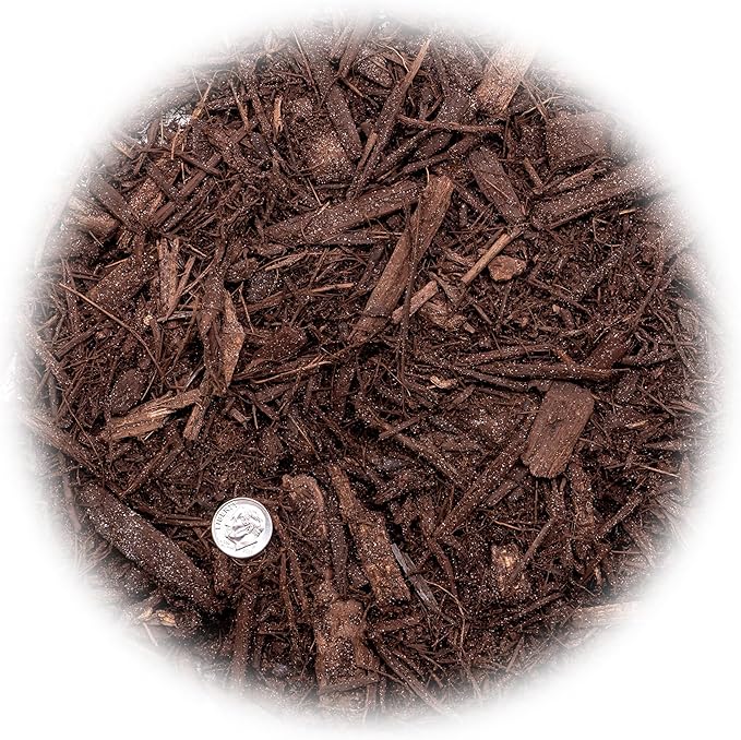 Brown Mulch - Retain Moisture and Suppress Weeds for a Thriving Landscape - 10 QUARTS