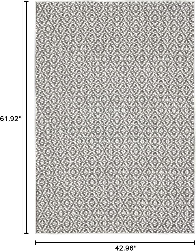 Home Dynamix Tripoli Lydia Modern Indoor/Outdoor Area Rug, Gray/Cream, 3'7"x5'2" Rectangle