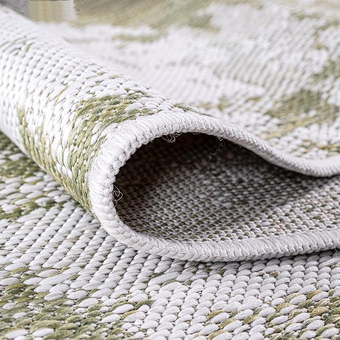 Keen Home Design Terrace Outdoor Area Rug - 6x9 Washable Indoor/Outdoor Rug for Patio, Kitchen, Balcony, Beach, Garden, Deck and Porch, Size: 6'x8'10"