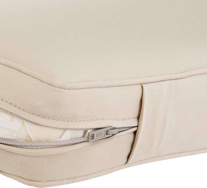 Classic Accessories Montlake Water-Resistant 21 x 22 x 4 Inch Patio Lounge Back Cushion, Antique Beige, Outdoor Loveseat Cushions