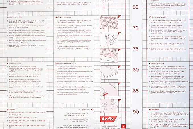 d-c-fix 346-0431-2PKA Self-Adhesive Privacy Glass Window Film, Venetian Garden, 17" x 78" Roll, 2-Pack with Applicator