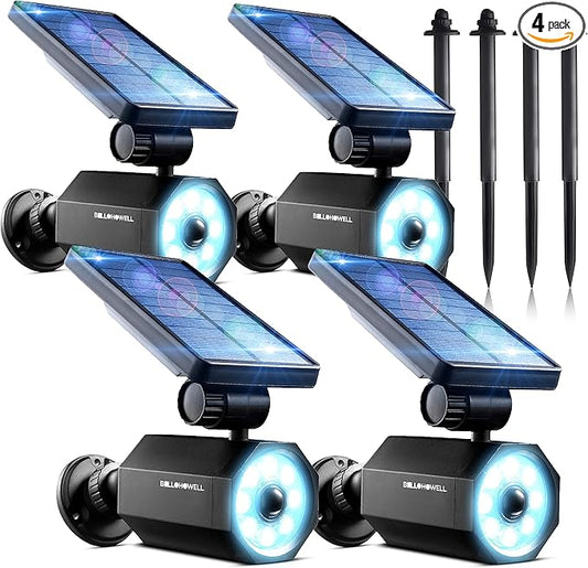Bell+Howell Bionic Spotlight Motion Solar Spot Lights Outdoor Waterproof, Solar Landscape Lights, Outdoor Solar Yard Lights Weather Resistant, Super Bright LED Lights, for Garden, Lawn As Seen On TV