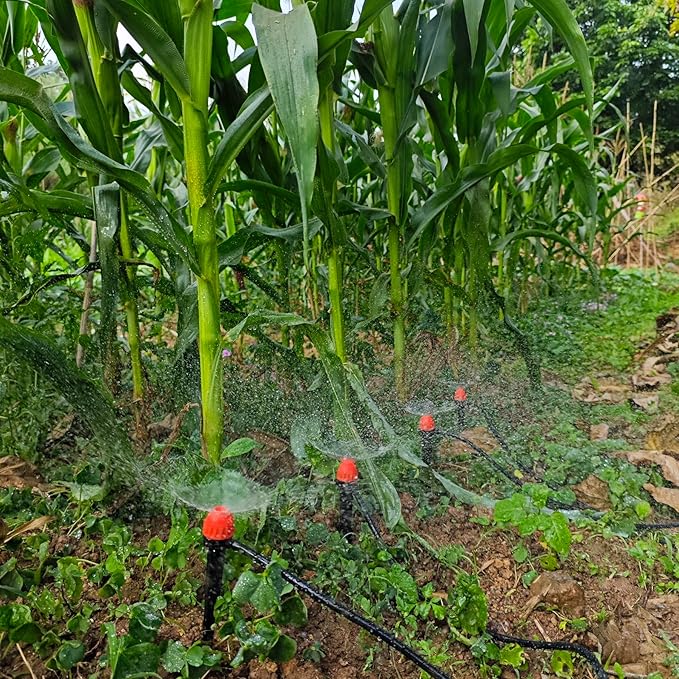 Drip Irrigation Hose Connectors,1/4 Inch Drip Irrigation Tubing x 3/4 FHT Swivel Lock Barbed Dual Hose Adapter, Convert 3/4" Garden Hose to 1/4" Drip Irrigation Parts-5 Pack