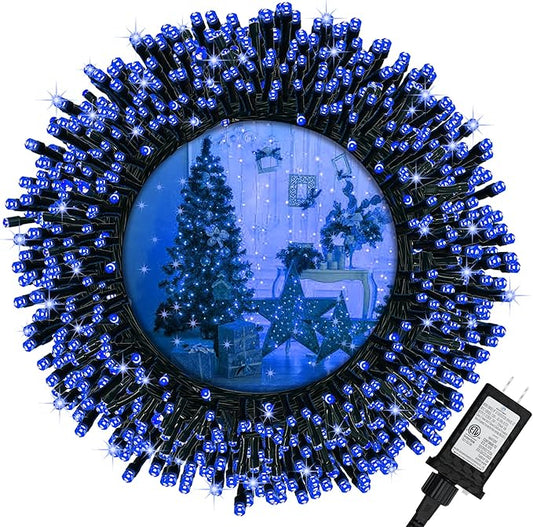 Christmas Lights,100 LED 39FT Outdoor/Indoor Christmas Lights Plug in with 8 Modes & Timer & Memory Function, Waterproof Christmas Lights Outdoor for Holiday Party Christmas Tree Decor