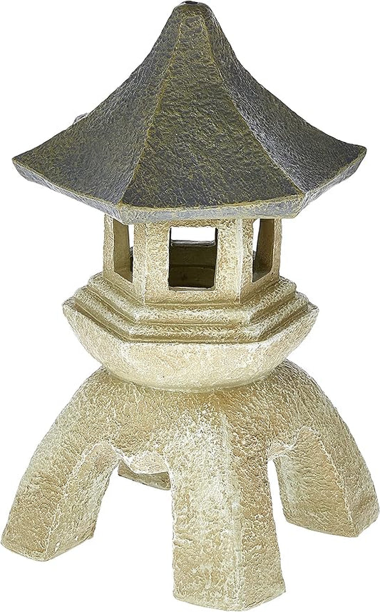 Design Toscano NG29869 Asian Decor Pagoda Lantern Statue, Medium, Two-tone stone
