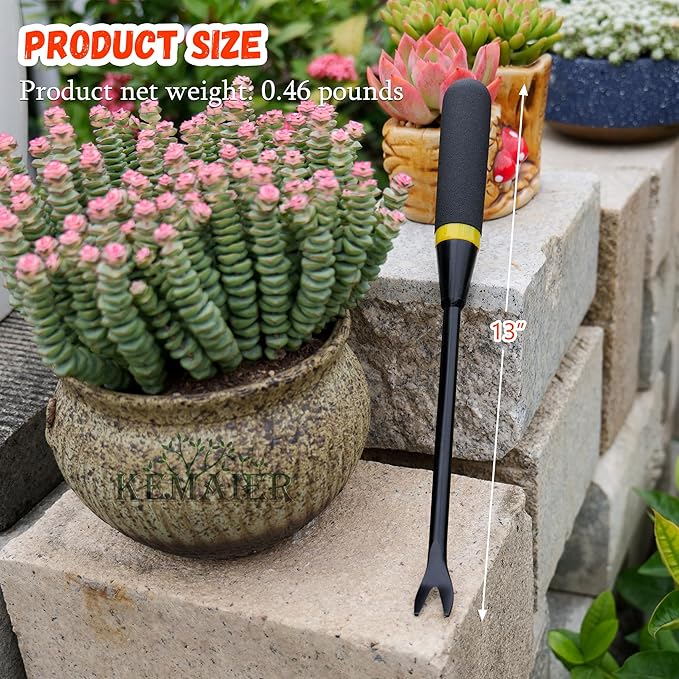 3 - in - 1 Garden Tool Set, Heavy - Duty Stainless - Steel Large Trowel, Transplant Serrated Shovel, and Dandelion Weeder, Suitable for Garden Weeding, Soil Loosening, and Bulb Planting