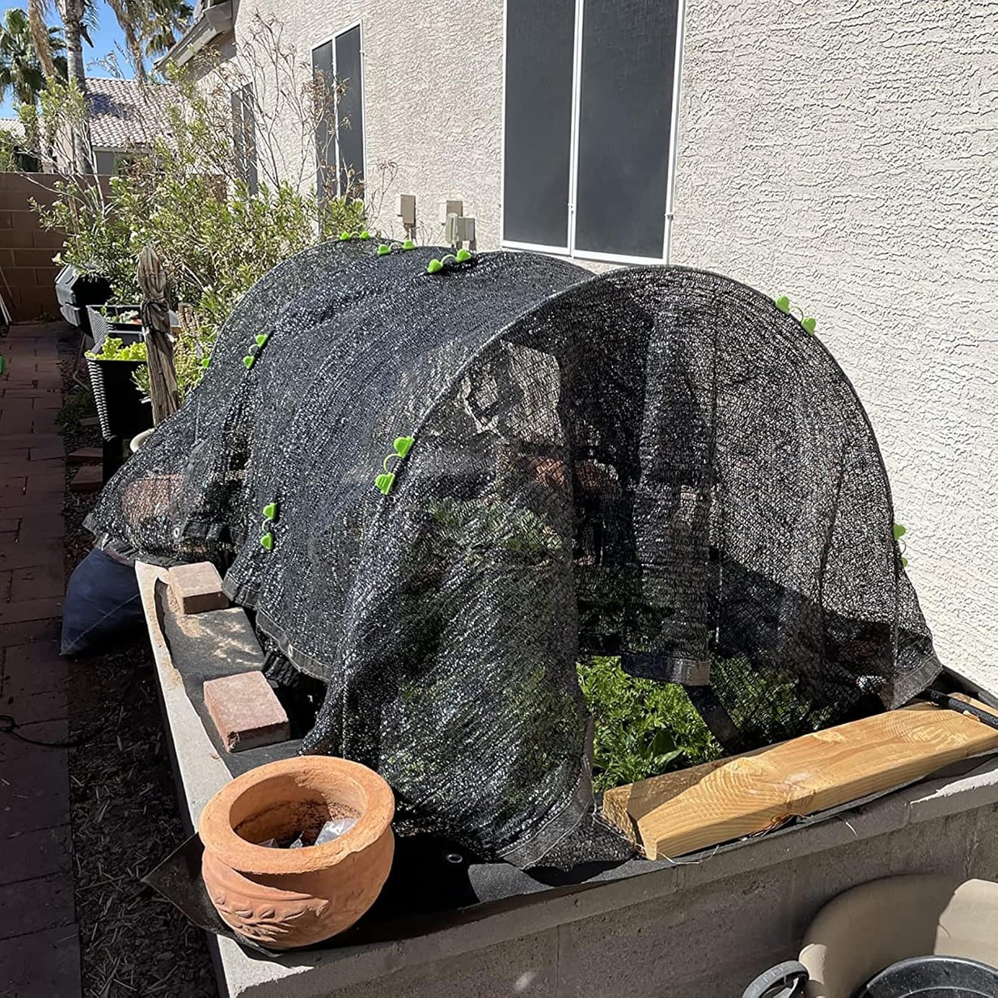 Greenhouse Hoops Grow Tunnel, 10 Sets of 7FT Garden Hoops for Raised Beds, Rust-Proof Fiberglass Frame for Garden Netting, Greenhouse Kit, Plant Shade Cloth, Plant Row Cover, 50 pcs