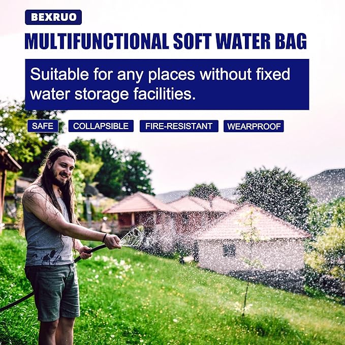 150Gal Portable Water Storage Bladder, Foldable Large Capacity Container Water Tank, Agricultural Irrigation, Camping, Firefighting, Outdoor Household Water