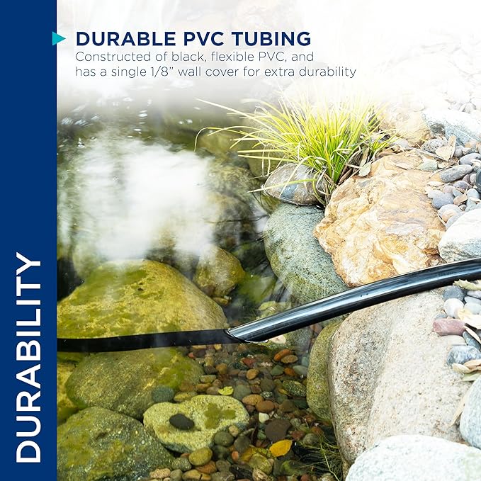 Alpine Corporation 100' PVC Tubing with .25" Inside Diameter for Ponds and Fountains