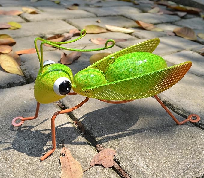 GIFTME 5 Outdoor Wall Decorations,Ladybug and Mantis Metal Outdoor Decor,Set of 2 Metal Yard Art-Perfect Garden Lover Gifts