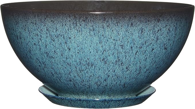 Classic Home and Garden Premiere Collection Planter, Rosie 10", Indigo Speckle