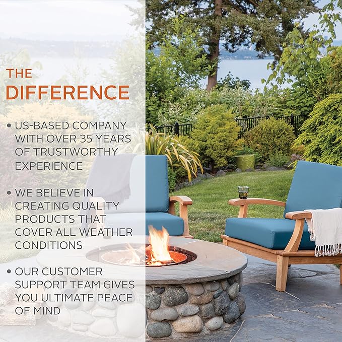 Classic Accessories 62-008-MGREEN-EC Ravenna Seat Cushion, 19x19x3 Inch (Pack of 1), Mallard Green, Chair Seat Cushion