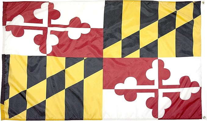 FlagSource Maryland Nylon State Flag, Made in USA, 4x6'