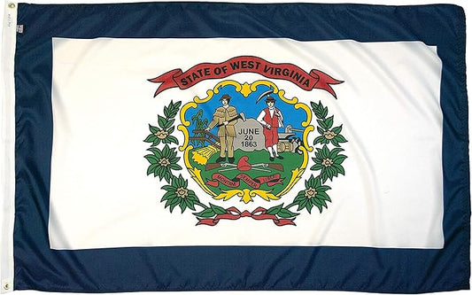 FlagSource West Virginia Nylon State Flag, Made in the USA, 3x5'