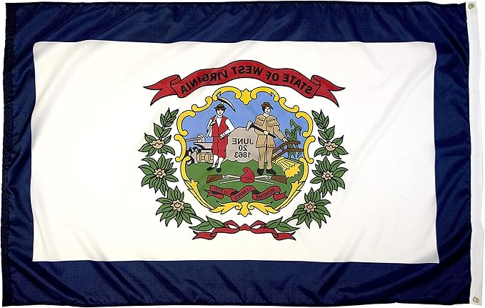 FlagSource West Virginia Nylon State Flag, Made in the USA, 3x5'