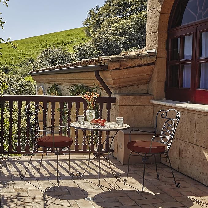 Classic Accessories Montlake Water-Resistant 21 x 22 x 4 Inch Patio Lounge Back Cushion, Heather Henna Red, Outdoor Loveseat Cushions