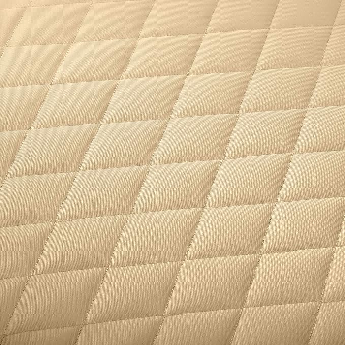 Classic Accessories Montlake FadeSafe Water-Resistant 25 x 22 x 4 Inch Wide Back Patio Quilted Lounge Cushion, Chamomile